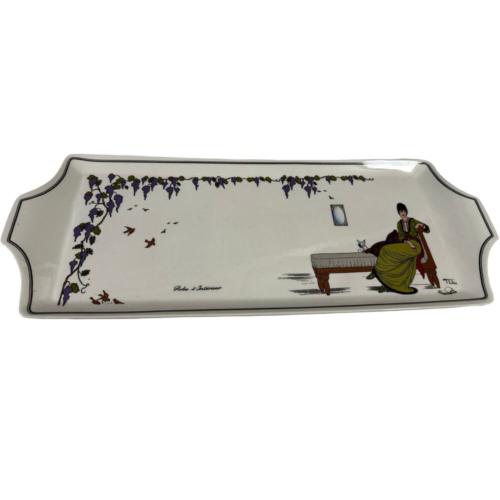 Rare Villeroy & Boch Art Deco 16" tray design 1900